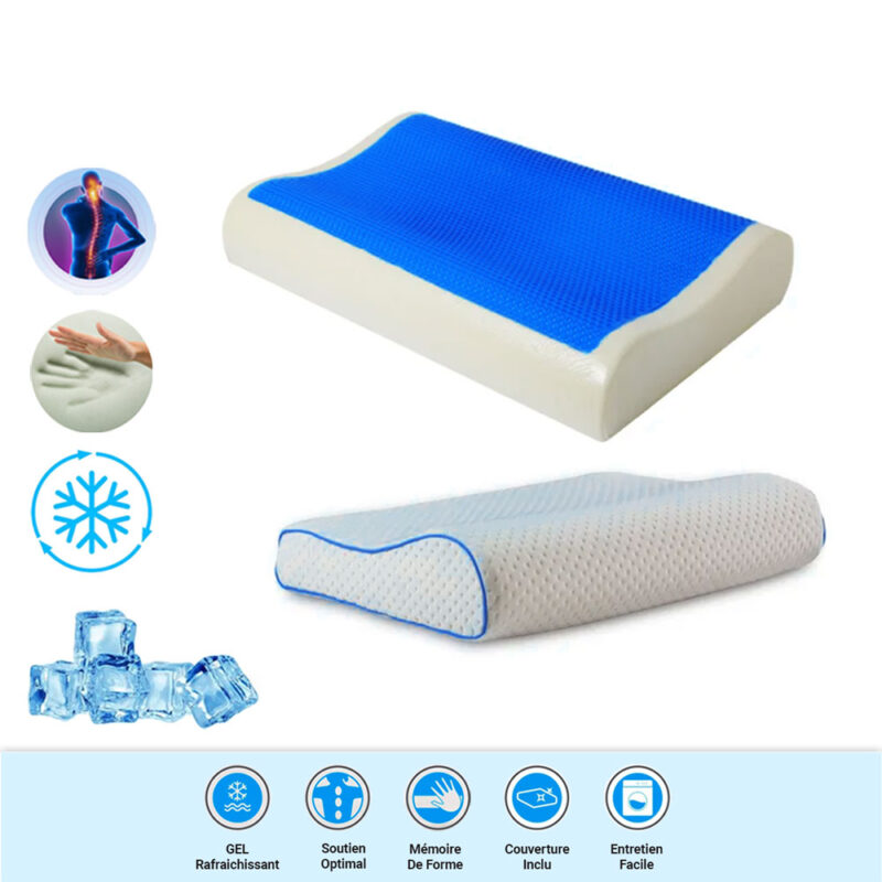 Oreiller Ergonomique Memoir de Forme Viscogel