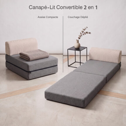 Canapé-Lit Pliable Convertible 2 en 1